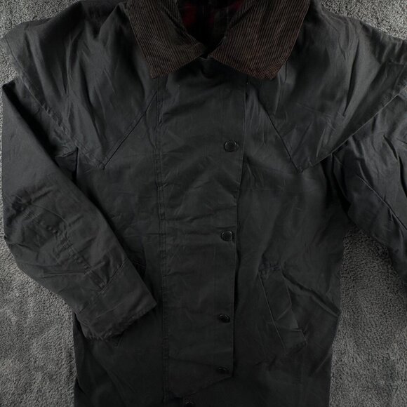 Barbour WK Backhouse Waxed Jacket Men Outdoors Snap Flannel Lined XS 36 Adult